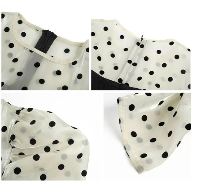 Vestido Midi Vintage De Lunares