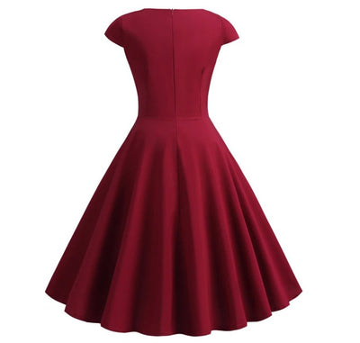 Vestido Bustier Burdeos 60s