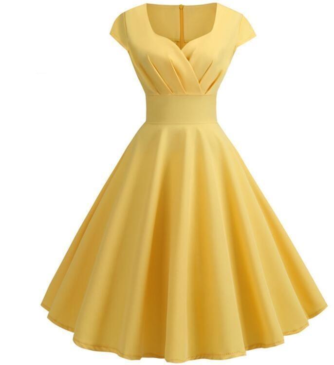 Vestido Bustier 60s Amarillo