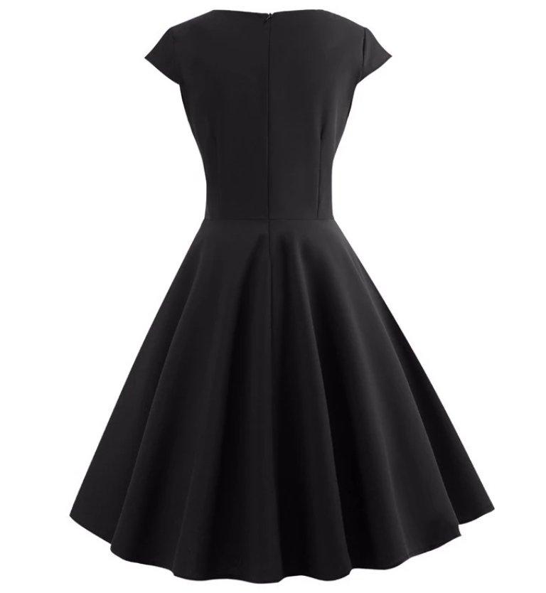 Vestido Negro Años 60