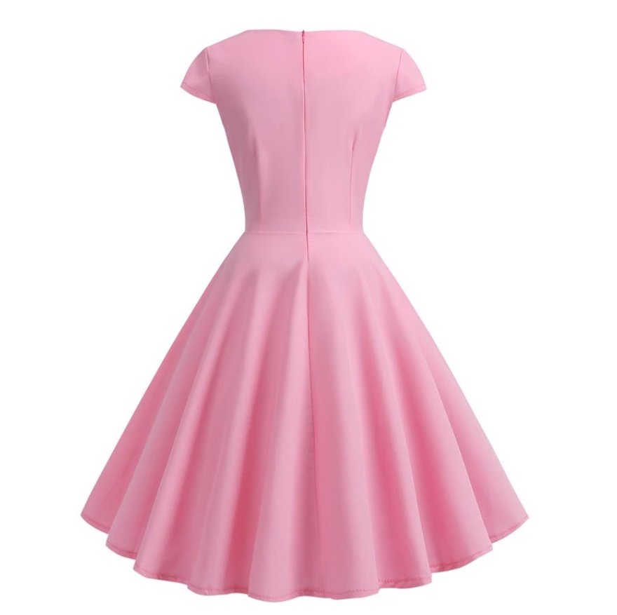 Vestido Sin Tirantes 60s Rosa