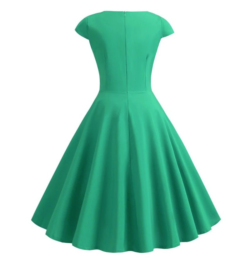 Vestido Midi Vintage Verde