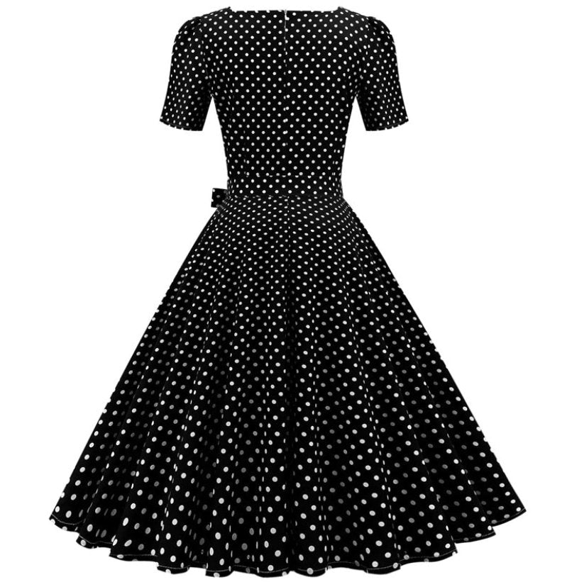 Vestido 50s Lunares Negro