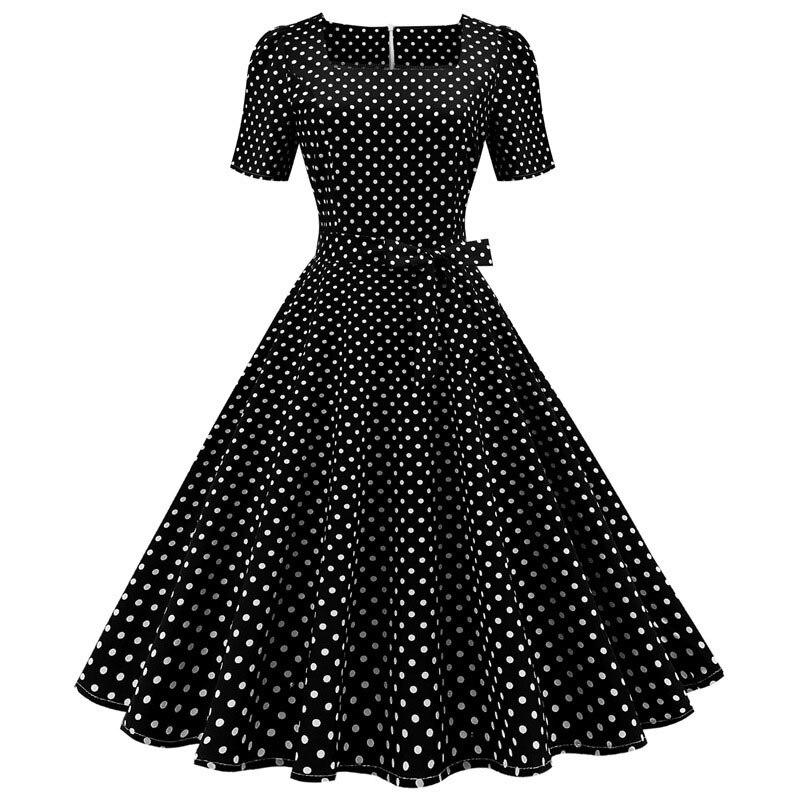Vestido 50s Lunares Negro