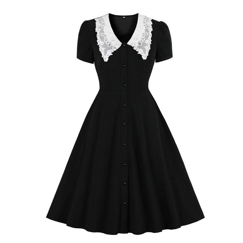 Vestido Negro Años 50