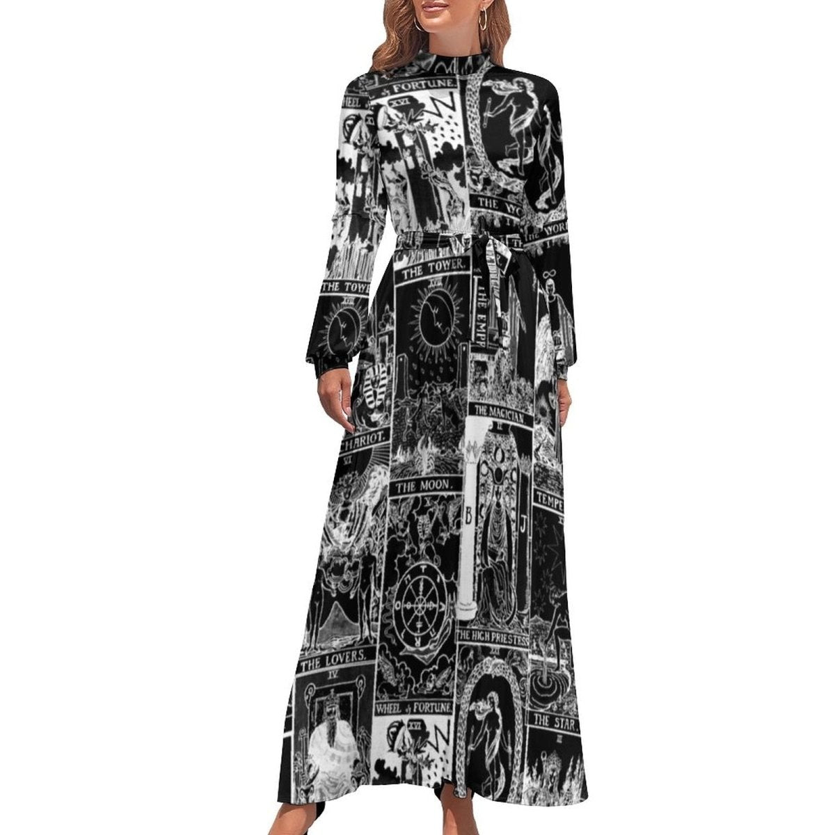 Vestido Años 70 Blanco Y Negro