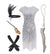 Vestido Lentejuelas 20s Plateado