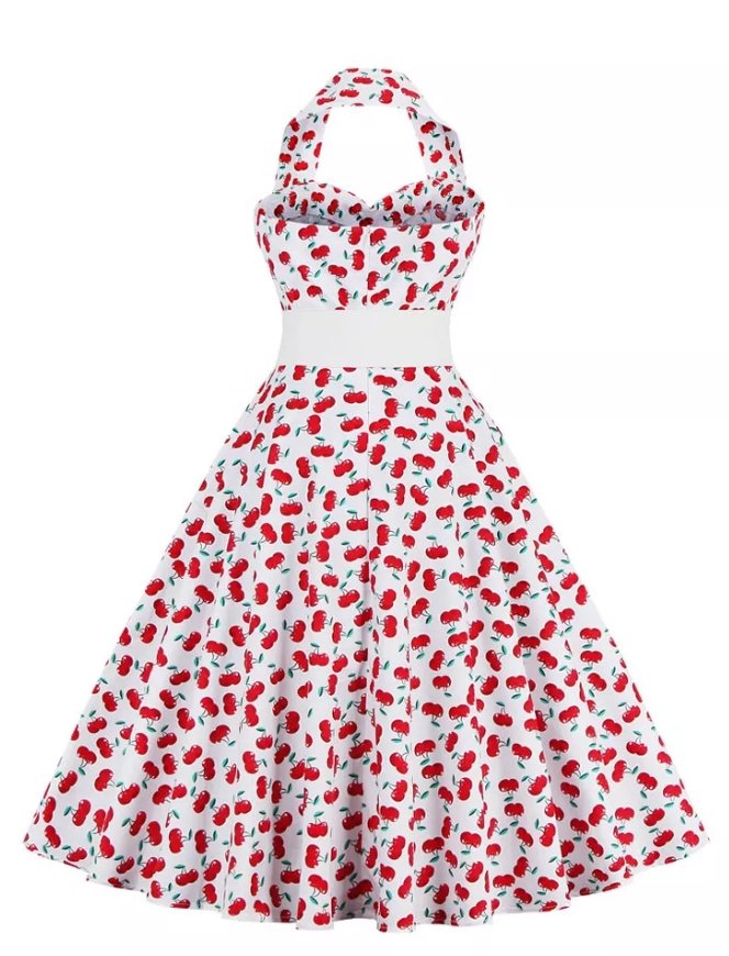 Vestido Skater 50s Blanco