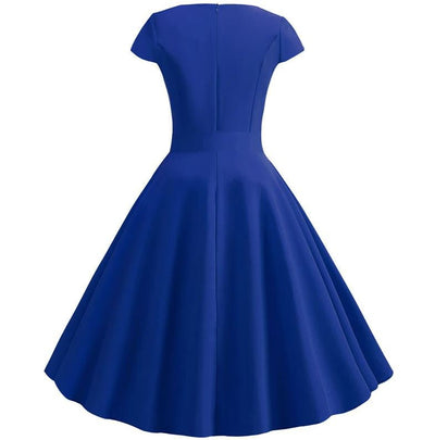 Vestido Pin Up Años 50 Azul