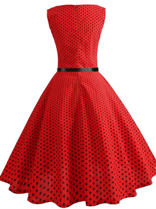 Vestido Pin Up Años 50 Rojo