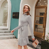 Vestido Suéter Con Estampado Vintage
