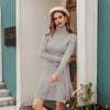 Vestido Suéter Con Estampado Vintage