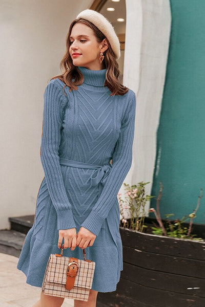 Vestido Suéter Con Estampado Vintage
