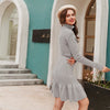 Vestido Suéter Con Estampado Vintage