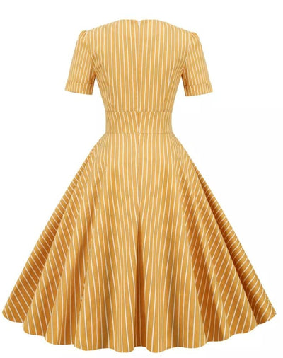 Vestido Retro 50s Amarillo