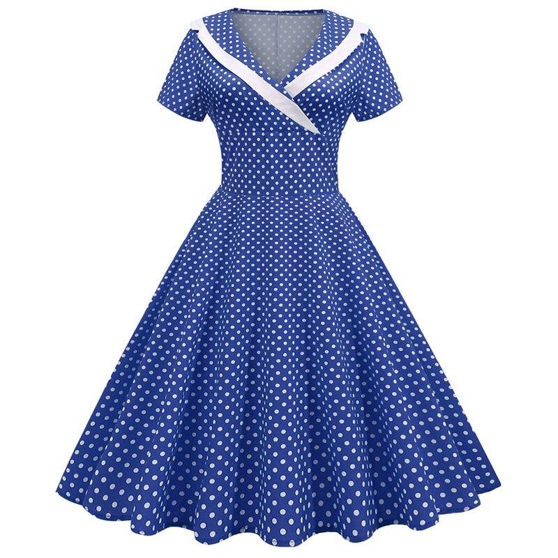 Vestido De Dama De Honor Retro Azul