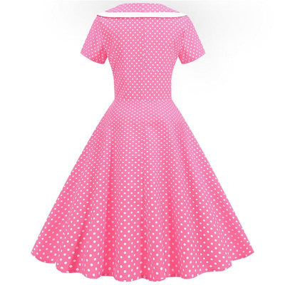 Vestido De Dama De Honor Rosa Retro