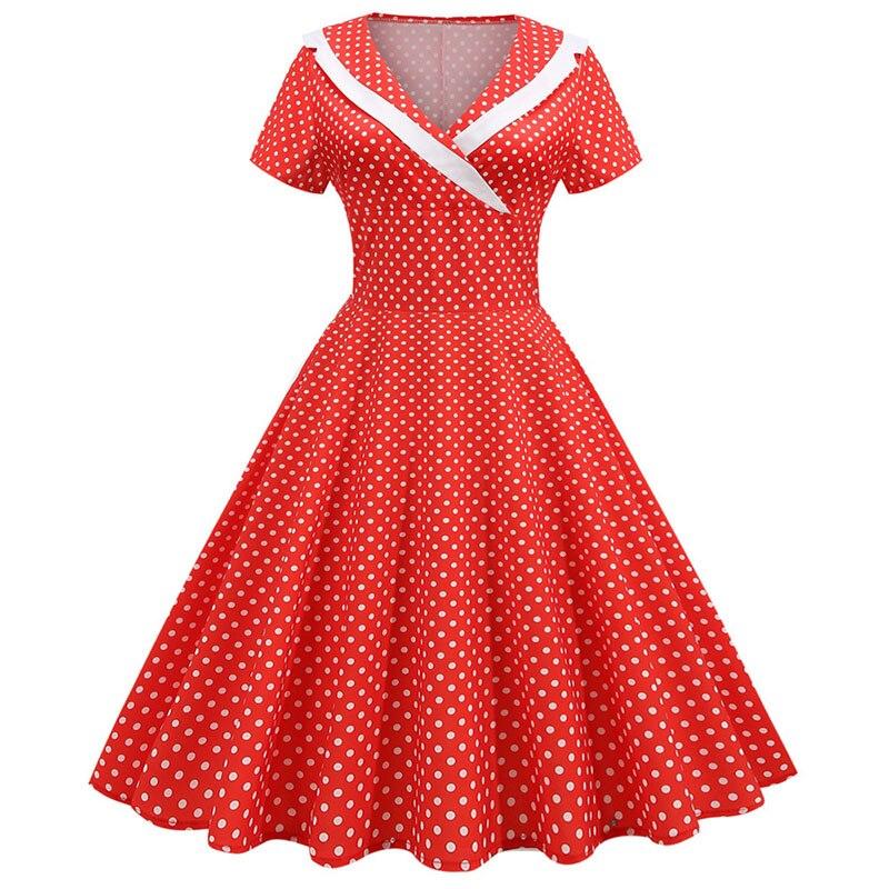 Vestido De Dama De Honor Retro Rojo