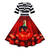 Vestido Retro Burdeos De Halloween