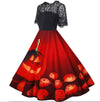 Vestido Retro Negro De Halloween