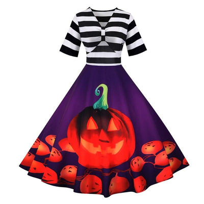 Vestido Retro Halloween Morado