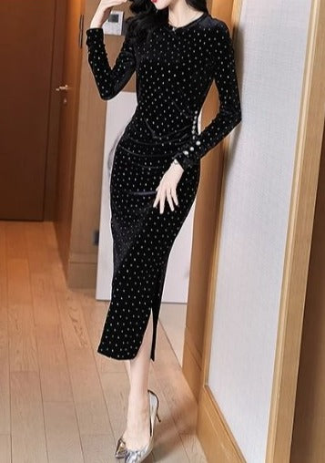 Vestido Retro De Moda De Los Años 40 Negro