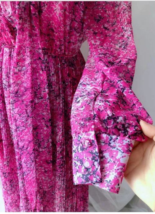 Vestido Retro De Encaje Morado