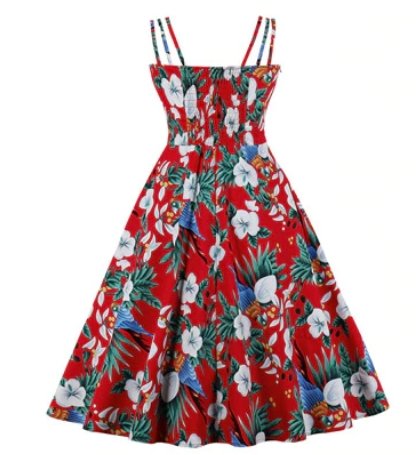 Vestido Rockabilly Años 50 Rojo