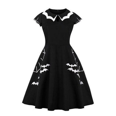 Vestido Rockabilly De Alas De Murciélago De Halloween