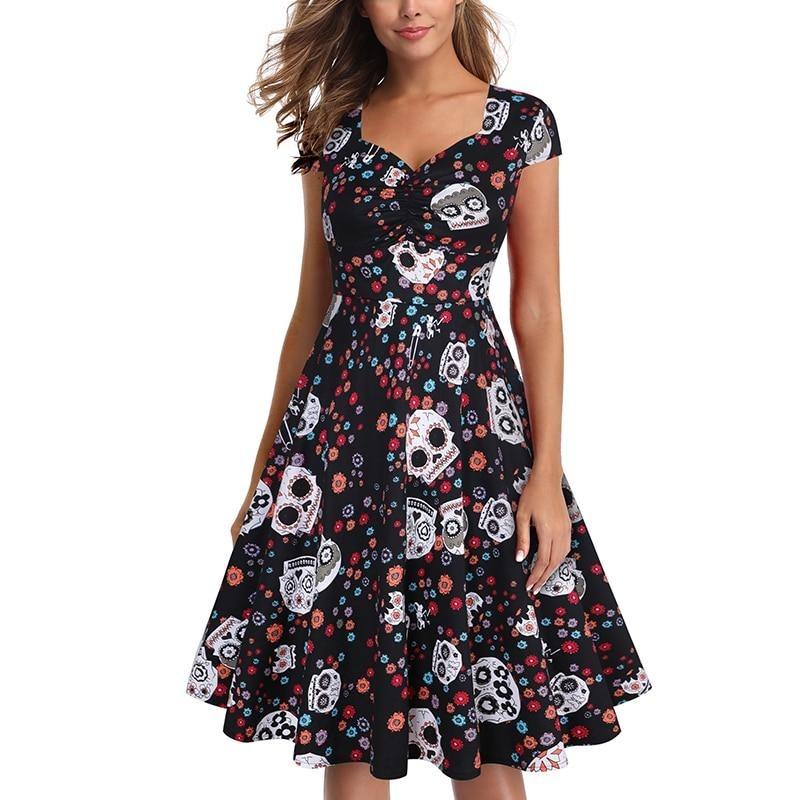 Vestido Rockabilly Calavera Halloween