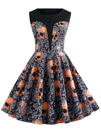 Vestido Rockabilly Calavera