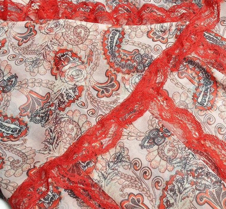 Vestido De Encaje Vintage Rojo