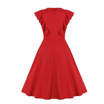 Vestido Rojo De Mujer De Los Años 50