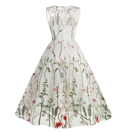 Vestido Vintage Flores Estilo Años 50