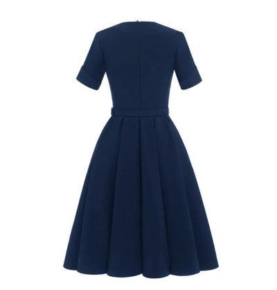 Vestido Vintage Estilo Años 50 Marino
