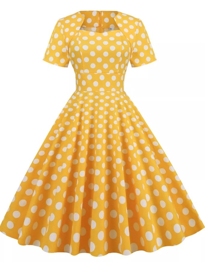 Vestido 50's Vintage News Style Amarillo