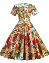 Vestido Vintage De Patchwork De Los Años 50