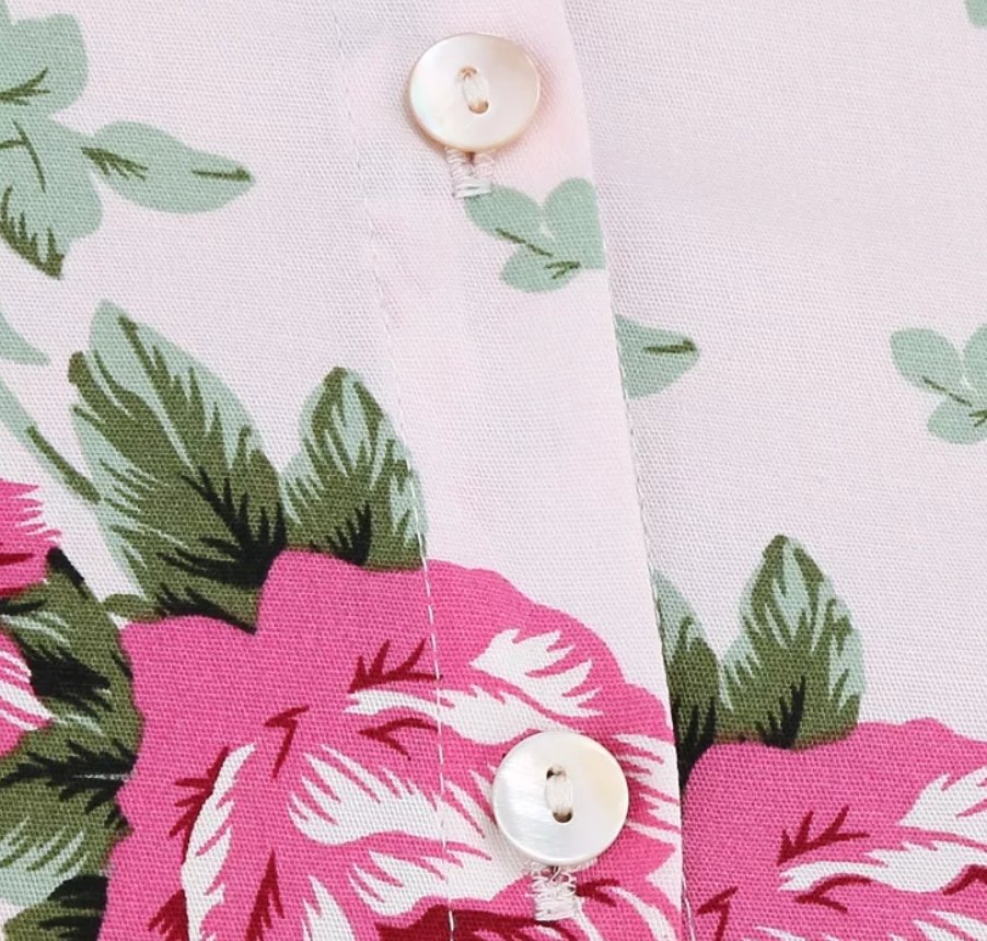 Vestido Vintage Rosas Estilo Años 50