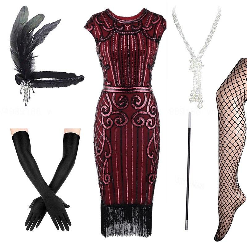 Vestido Rojo Estilo 20s 30s