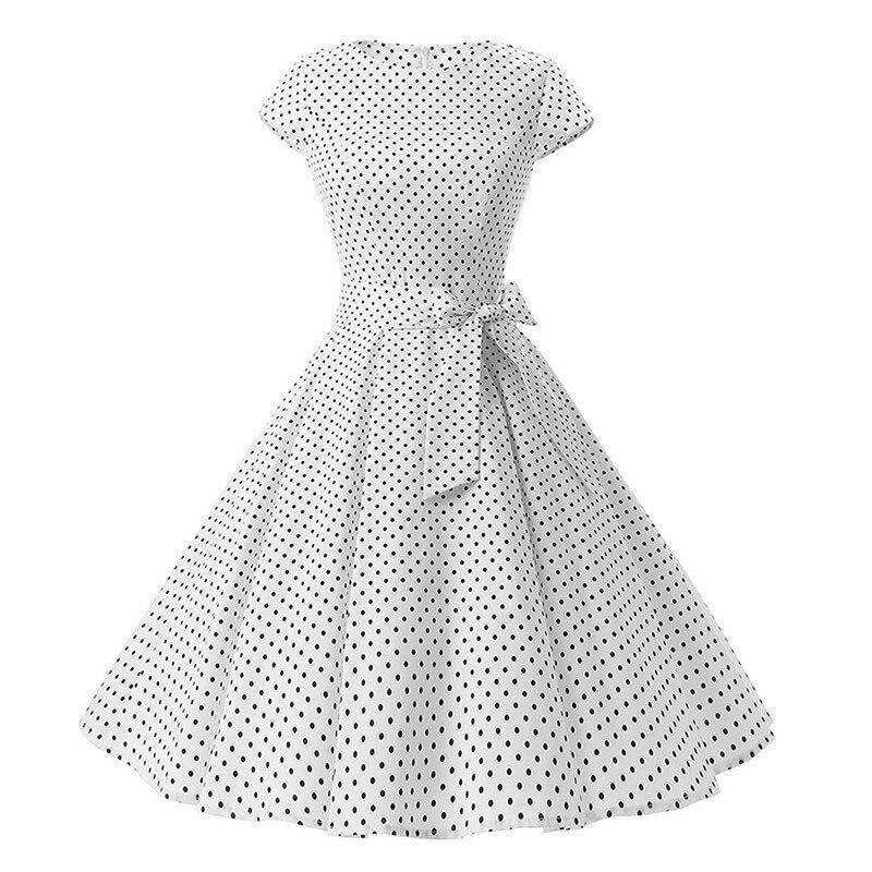 Vestido Blanco Estilo Años 50