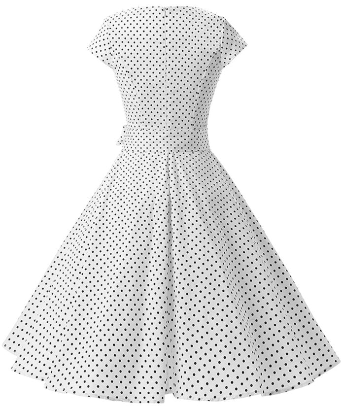 Vestido Blanco Estilo Años 50