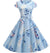 Vestido Estilo Años 50 Azul