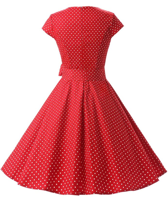 Vestido Estilo Años 50 Rojo