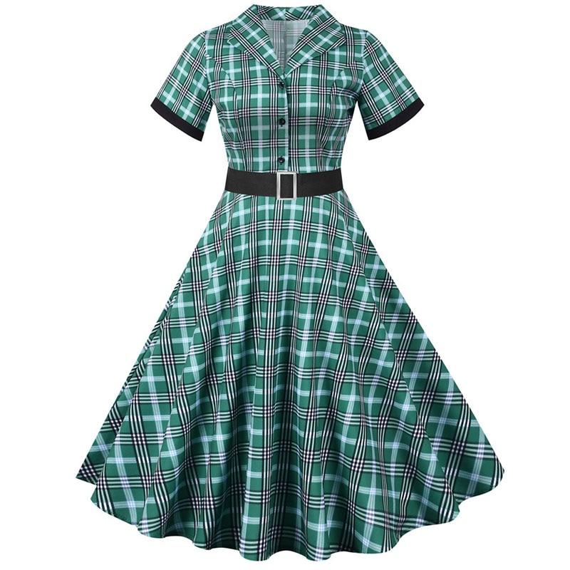 Vestido Verde Años 50
