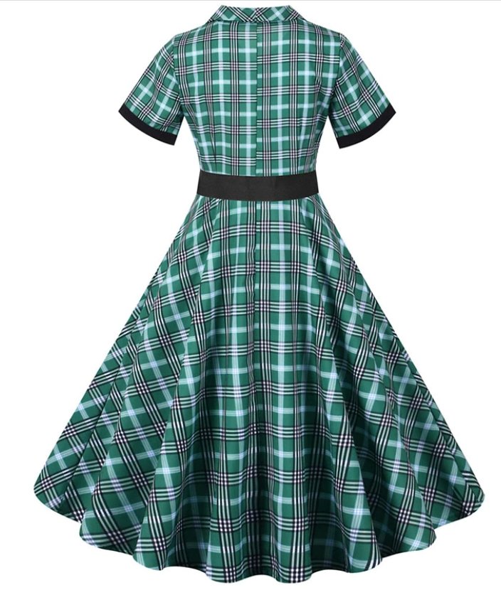Vestido Verde Años 50