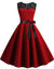 Vestido Mujer Estilo Años 60 Burdeos