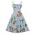 Vestido Estilo Vintage Talla Grande Azul