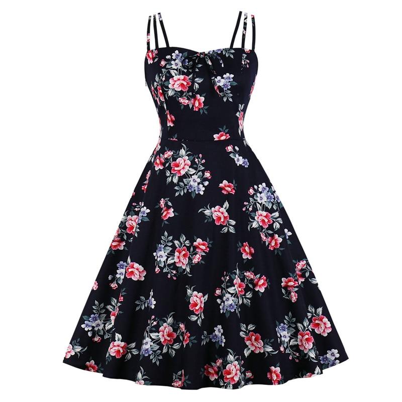 Vestido Floral De Estilo Vintage De Talla Grande
