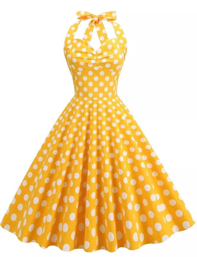 Vestido Estilo Años 50 Con Hombros Descubiertos