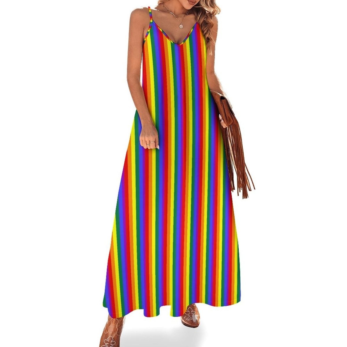 Vestido Trapecio 70s Multicolor